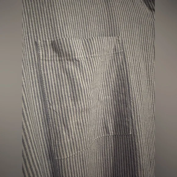 JustFab Linen Shirt Dress size XXL fits XL fits XL Blue White Stripes - Picture 5 of 13